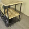 Minibar Weinregal Dampflok Lokomotive Mangoholz Metall 2,20 m – Bild 18