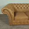 Chesterfield Sofa Couch Leder Cognac 1,85 m – Bild 4