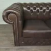 Chesterfield Sofa Couch Leder Dunkelbraun 1,67 m – Bild 3