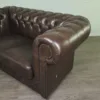 Chesterfield Sofa Couch Leder Dunkelbraun 1,67 m – Bild 4