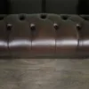 Chesterfield Sofa Couch Leder Dunkelbraun 1,67 m – Bild 7