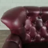 Chesterfield Sofa Couch Leder Bordeauxrot 1,90 m – Bild 4