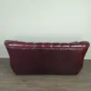 Chesterfield Sofa Couch Leder Bordeauxrot 1,90 m – Bild 6