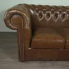 Chesterfield Sofa Couch Leder Cognac 2,07 m – Bild 3