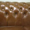 Chesterfield Sofa Couch Leder Cognac 2,07 m – Bild 4