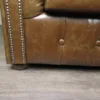 Chesterfield Sofa Couch Leder Cognac 2,07 m – Bild 6