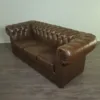 Chesterfield Couchgarnitur Cognac 3-2-1 Leder – Bild 6
