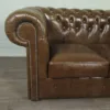 Chesterfield Sofa Couch Leder Cognac 1,67 m – Bild 4