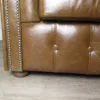 Chesterfield Sofa Couch Leder Cognac 1,67 m – Bild 7