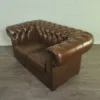 Chesterfield Couchgarnitur Cognac 3-2-1 Leder – Bild 10