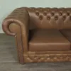 Chesterfield Sofa Couch Leder Mocca 1,85 m – Bild 3
