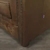 Chesterfield Sessel Leder Mocca – Bild 6