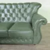 Chesterfield Sofa Couch Leder Lindgrün 1,60 m – Bild 6