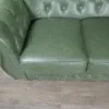 Chesterfield Sofa Couch Leder Lindgrün 1,60 m – Bild 4