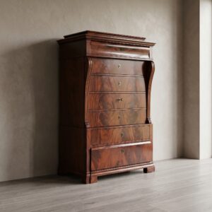 Sekretär Hochkommode Biedermeier 1850 Mahagoni