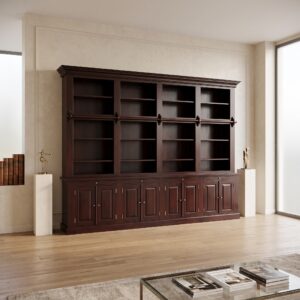 Bibliotheksschrank Schrank Mahagoni 3,10 m