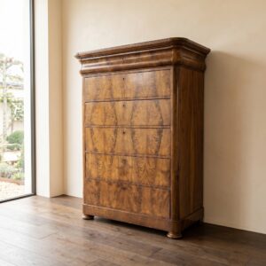 Hochkommode Biedermeier 1850 Mahagoni