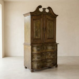 Schrank Aufsatzschrank Barock 1760 Eiche