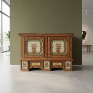 Anrichte Schrank Bauernmalerei Antik Kiefer