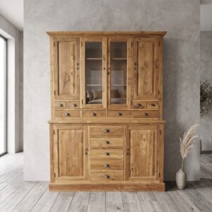 Vitrine Esszimmerschrank Teakholz 1,65 m