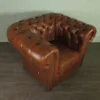 Chesterfield Sessel Leder Cognac