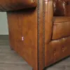 Chesterfield Sessel Leder Cognac – Bild 5