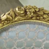 Couch Sofa Barockstil Gold-Silberblau 1,40 m – Bild 6