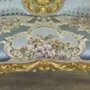 Couch Sofa Barockstil Gold-Silberblau 1,40 m – Bild 9