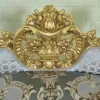 Couch Sofa Barockstil Gold-Silberblau 1,40 m – Bild 8