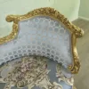 Couch Sofa Barockstil Gold-Silberblau 1,40 m – Bild 11