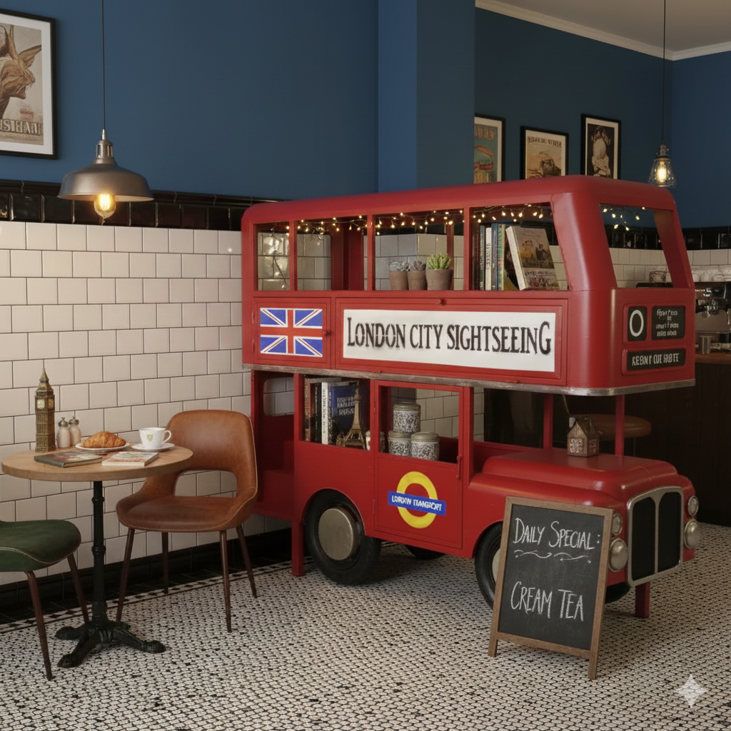 Schrank Regal Bus London Metall – Bild 2