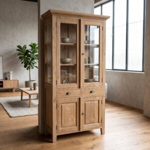 Vitrine Geschirrschrank Teakholz 1,00 m