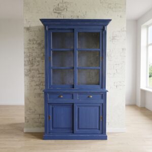 Vitrine Bücherschrank Teakholz 1,30 m