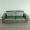 Couchgarnitur Olive 3-2-1 Leder – Bild 7