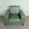 Couchgarnitur Olive 3-2-1 Leder – Bild 24