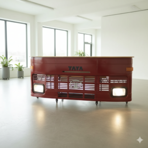 Theke Tresen LKW Mangoholz Metall 2,40 m