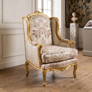 Barocksessel Sessel Neubarock Gold-Cremeweiß