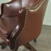 Bürostuhl Schreibtischstuhl Leder Braun – Bild 6