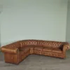Chesterfield Sofa Eckcouch Ecksofa Braun 3,10 m x 2,55 m