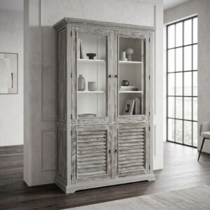 Vitrine Bücherschrank Louvre Kiefer 1,20 m