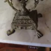 Kaminuhr Jugendstil 1910 Porzellan Bronze – Bild 10