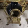 Kaminuhr Jugendstil 1910 Porzellan Bronze – Bild 15