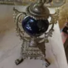 Kaminuhr Jugendstil 1910 Porzellan Bronze – Bild 9