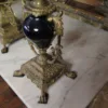 Kaminuhr Jugendstil 1910 Porzellan Bronze – Bild 8