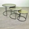 Beistelltische Set Couchtisch Metall