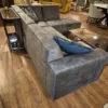Sofa Couch Eckcouch Ecksofa Anthrazit Velours 2,65 m x 2,00 m – Bild 5