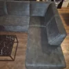 Sofa Couch Eckcouch Ecksofa Anthrazit Velours 2,65 m x 2,00 m – Bild 3