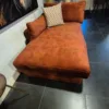 Chaiselongue Récamiere Ottomane Rostrot 1,80 m – Bild 4