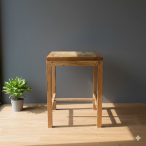 Stehtisch Bistrotisch Teakholz 0,80 m x 0,80 m