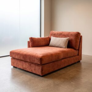 Chaiselongue Récamiere Ottomane Rostrot 1,80 m